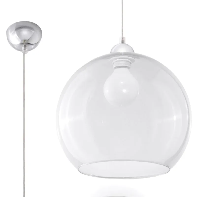 Łatwy zwrot Lampa Wisząca Ball Transparentny