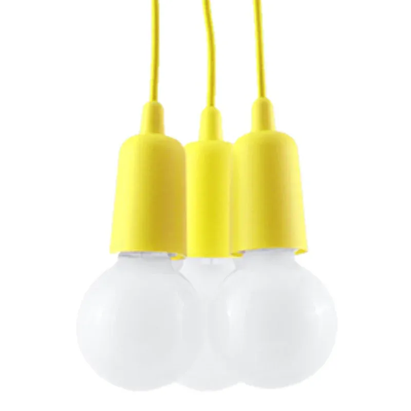 Lampa Wisząca Diego 3 Żółta Zniżka