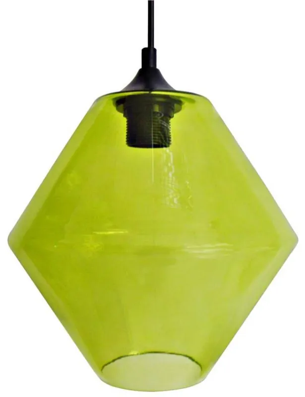 Bezpieczne zakupy Lampa wisząca Bremen szklana zielona pojedyncza do salonu 1xE27