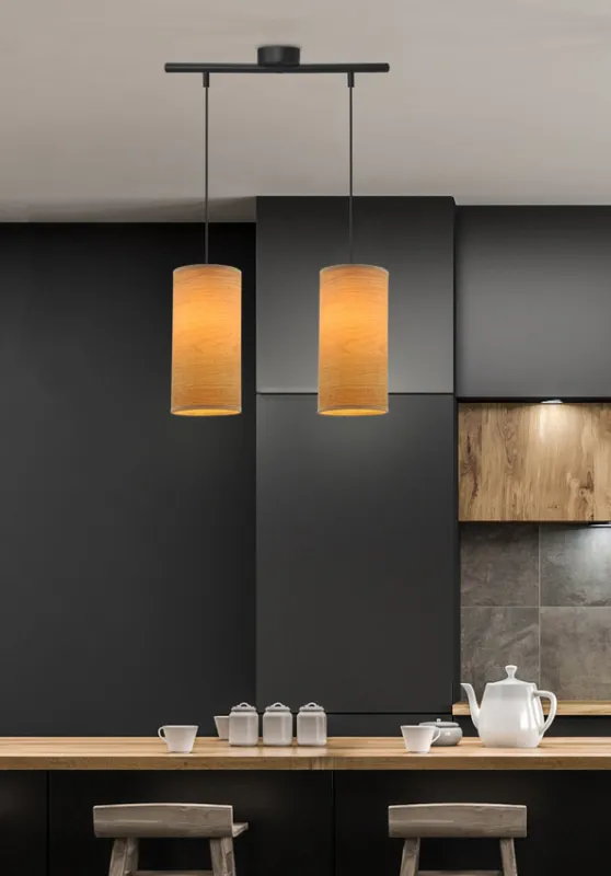 Wybór klientów Lampa wisząca z abażurami Ballo czarna podwójna nad stół nowoczesna