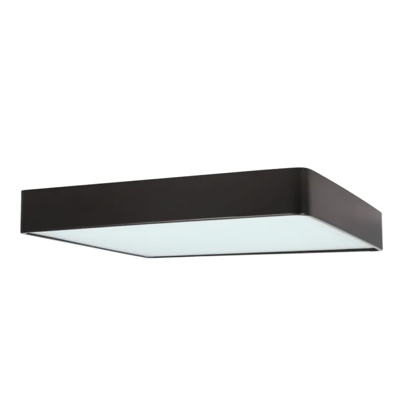Plafon sufitowy LED QUATTRO czarny – kwadratowy ze szklanym kloszem – minimalistyczna lampa sufitowa Niska cena