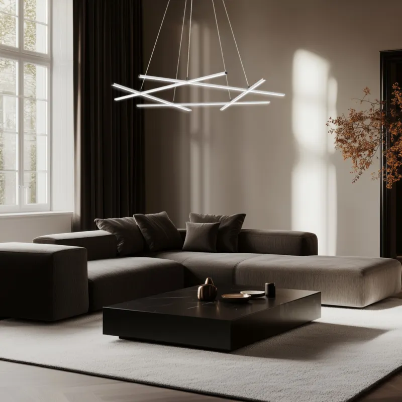 Kup teraz Lampa wisząca Led ANDROS 5-punktowa – geometryczny nowoczesny żyrandol LED 4000K
