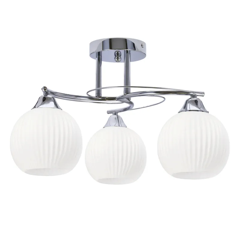 Wyprzedaż Lampa sufitowa Velore ze szklanymi kloszami 3-punktowa do salonu