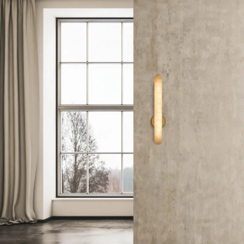 Ograniczona ilość Alabaster Designerska lampa scienna LED mosiadz do sypialni 2547 Zambelis