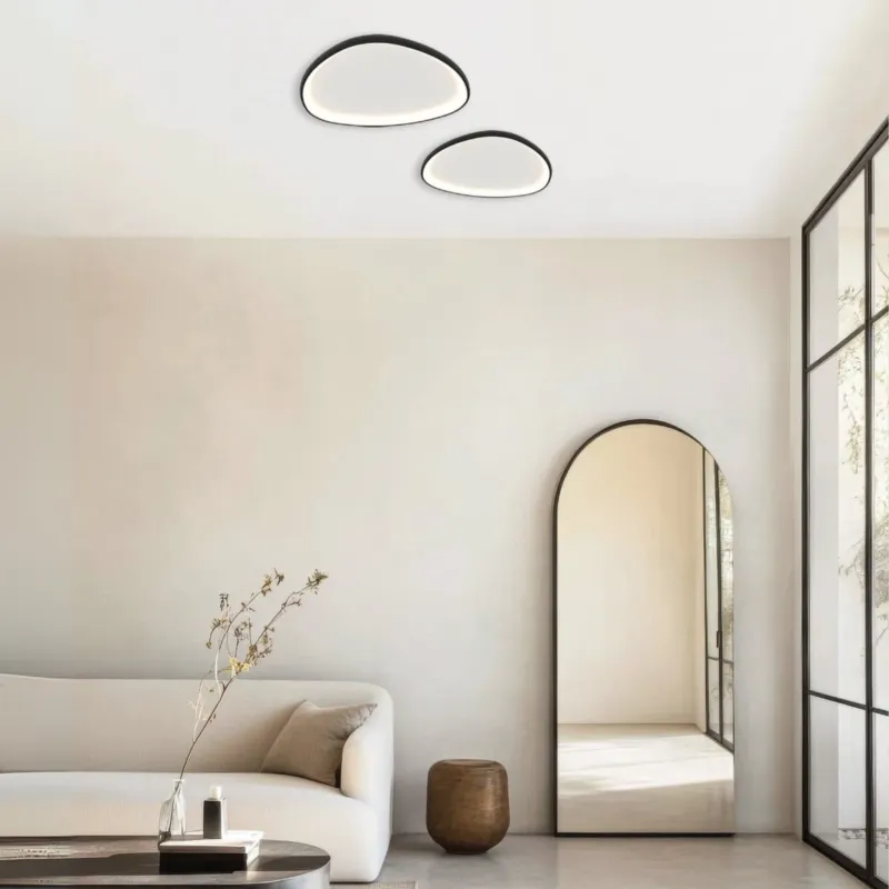 Szybka dostawa Plafon LED LIGHT elegancka czarna lampa sufitowa w stylu loft 23087 Zambelis