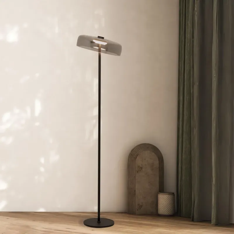 Ostatnie sztuki FLOOR LED LIGHT designerska czarna lampa podogowa do nowoczesnego salonu 23055 Zambelis