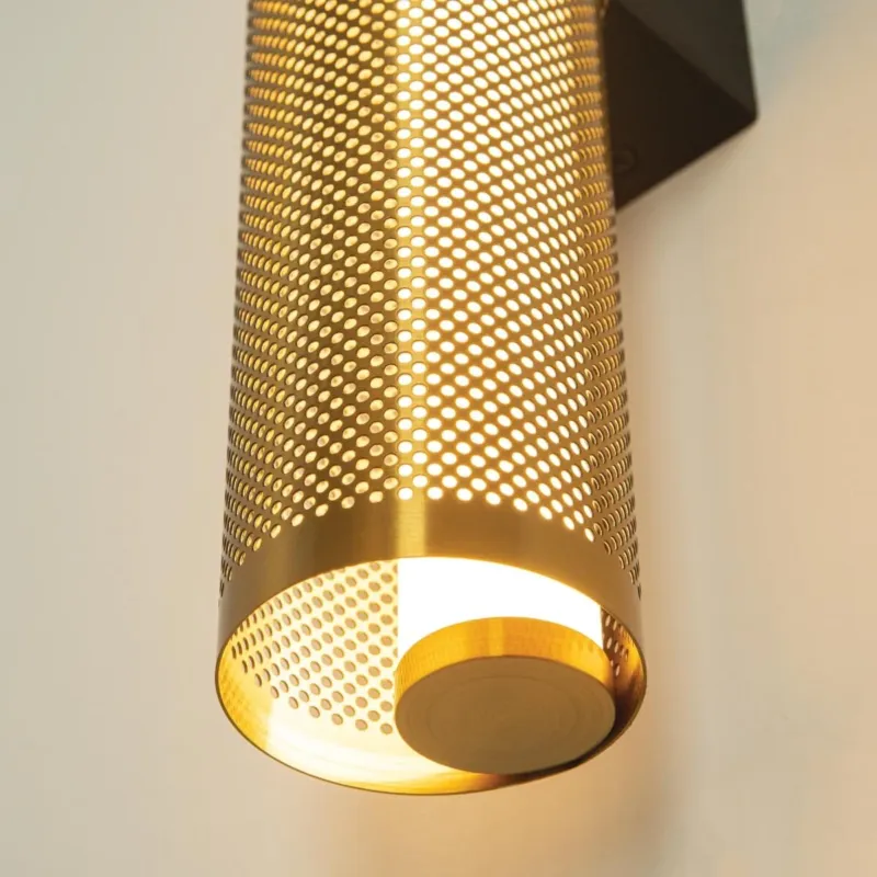 Wyprzedaż Kinkiet LED LIGHT luksusowa lampa scienna mosiadz i czern 23041 Zambelis