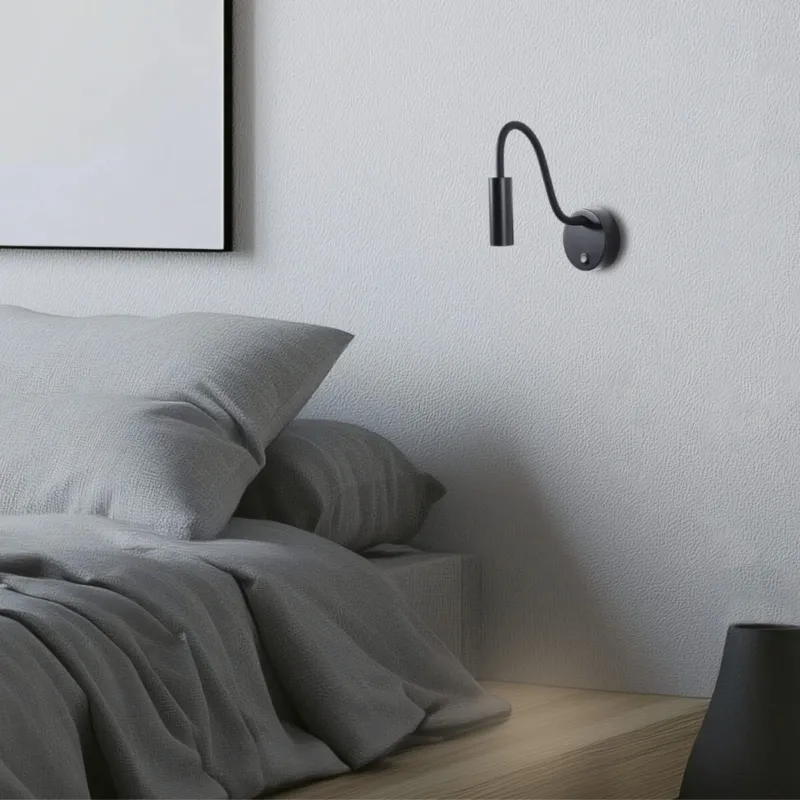 Taniej Lampa scienna LED minimalistyczny kinkiet czarny mat 22049 Zambelis