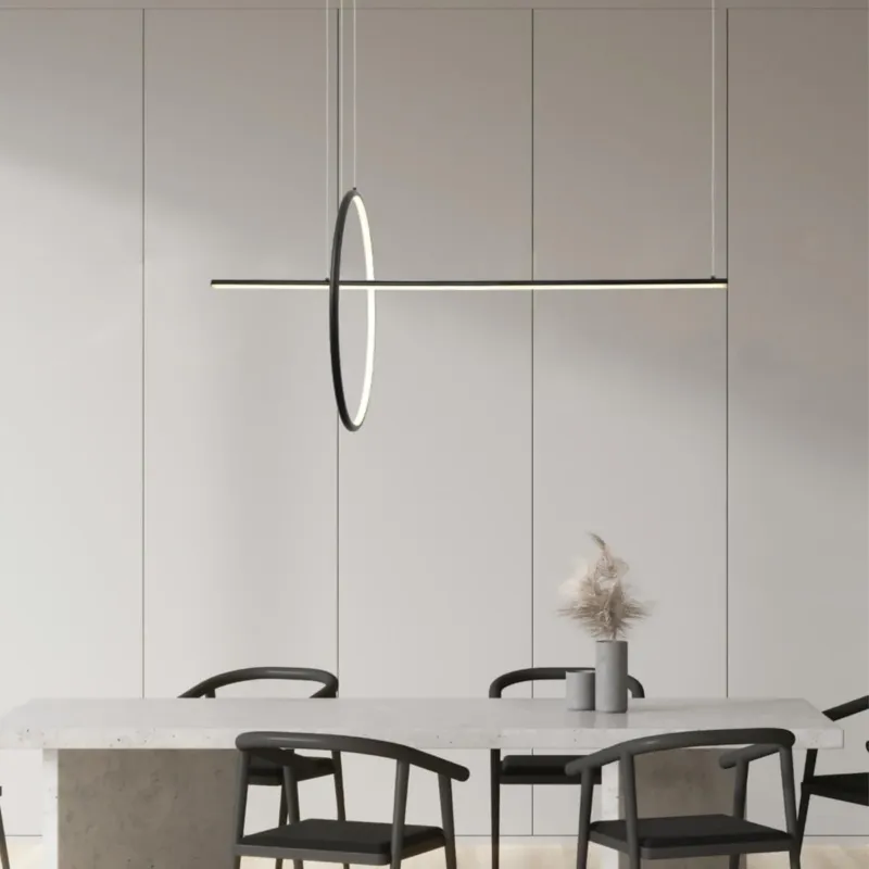 Bezpieczna płatność Lampa wiszaca LED duza czarna oprawa aluminiowa o wysokiej mocy 20128 Zambelis