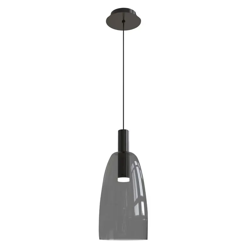 Tani Lampa wiszaca LED 7W dymione szko grafitowa szara elegancka 1965 Zambelis