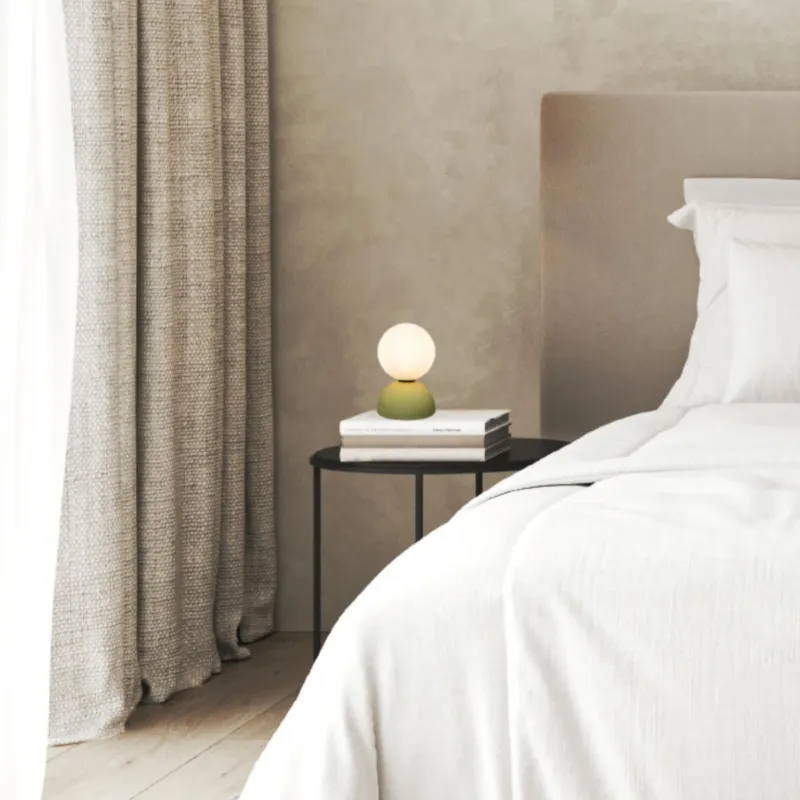 Hit sprzedaży Lampa stoowa G9 MAX 9W Gliniany OLIVE GREEN designerska lampa dekoracyjna w kolorze oliwkowym 2589 Zambelis