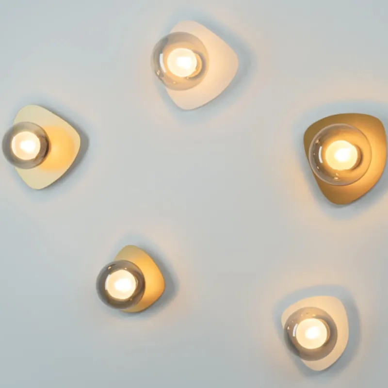Lampa scienna G9 biay piaskowy subtelny kinkiet ze szkem dymionym 2577 Zambelis Okazja