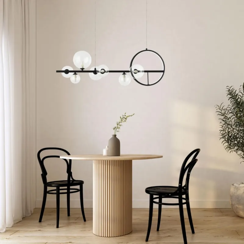 Tani Lampa wiszaca LED LIGHT nowoczesna czarna oprawa hybrydowa 22063 Zambelis