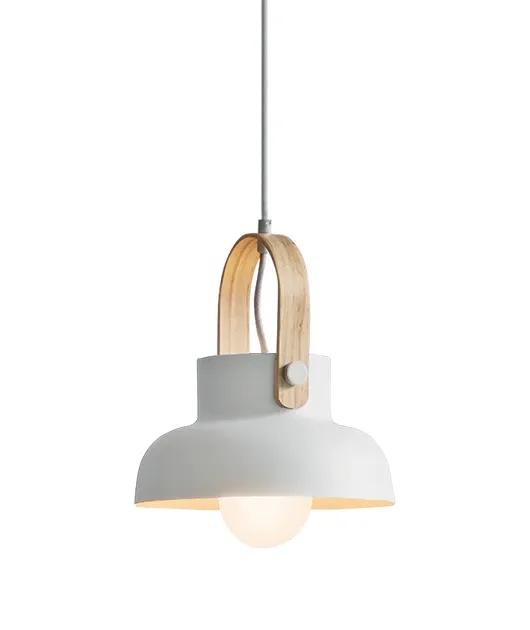 Lampa wisząca E27 biała metalowa oprawa skandynawska 18190 Zambelis Taniej