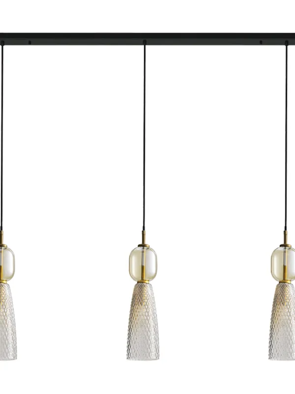 Oferta Lampa wisząca potrójna LINE LIGHT nowoczesna oprawa z ryflowanym szkłem 23009 Zambelis