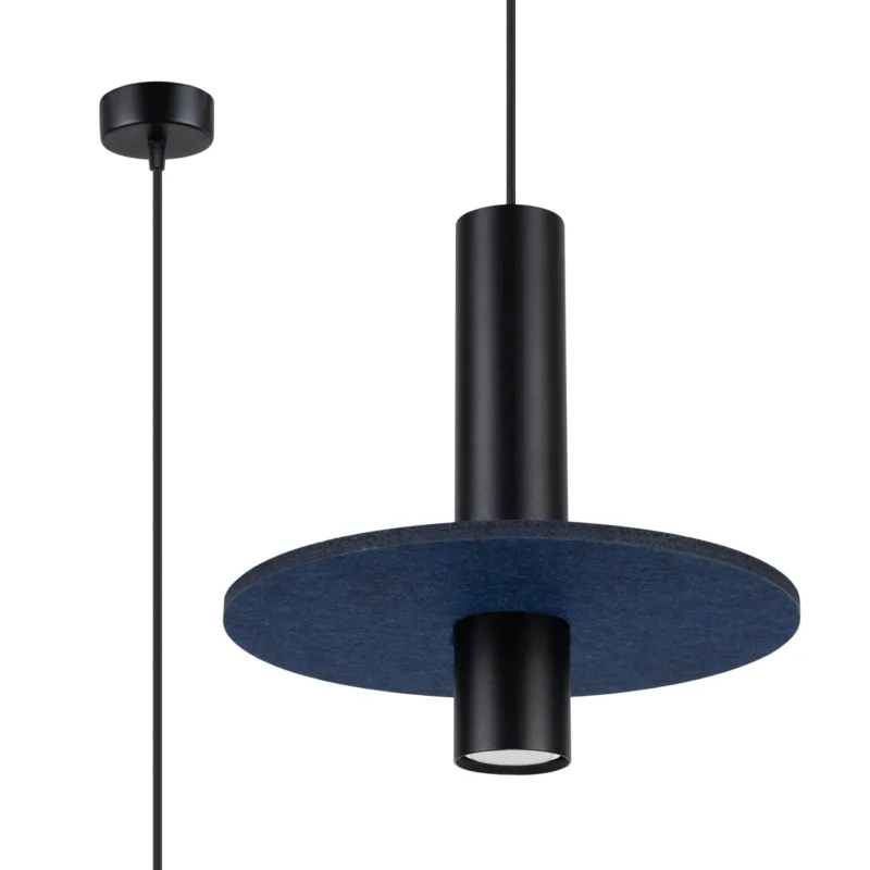 Lampa wisząca PELTA 1 czarna/granatowa SL.1884 - Sollux Szybka wysyłka