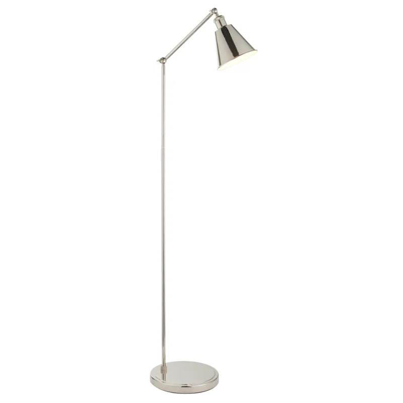 Szybka wysyłka Lampa podłogowa metalowa niklowana regulowana 97835 z serii Hal - Endon Lighting