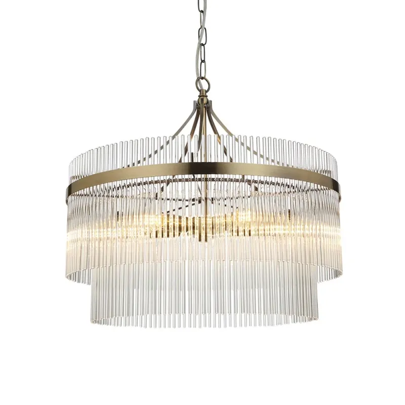 Lampa wisząca mosiężna szklana 5-punktowa 99166 z serii Marietta - Endon Lighting Nowość