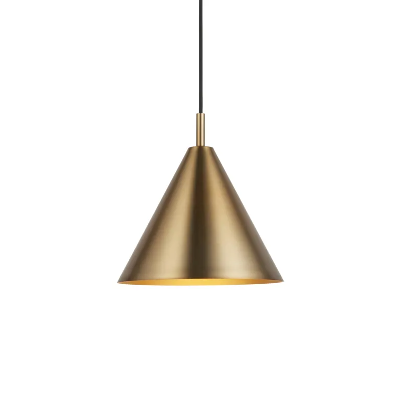 Tylko do końca tygodnia Lampa wisząca metalowa mosiężna stożkowa 102891 z serii Cape - Endon Lighting