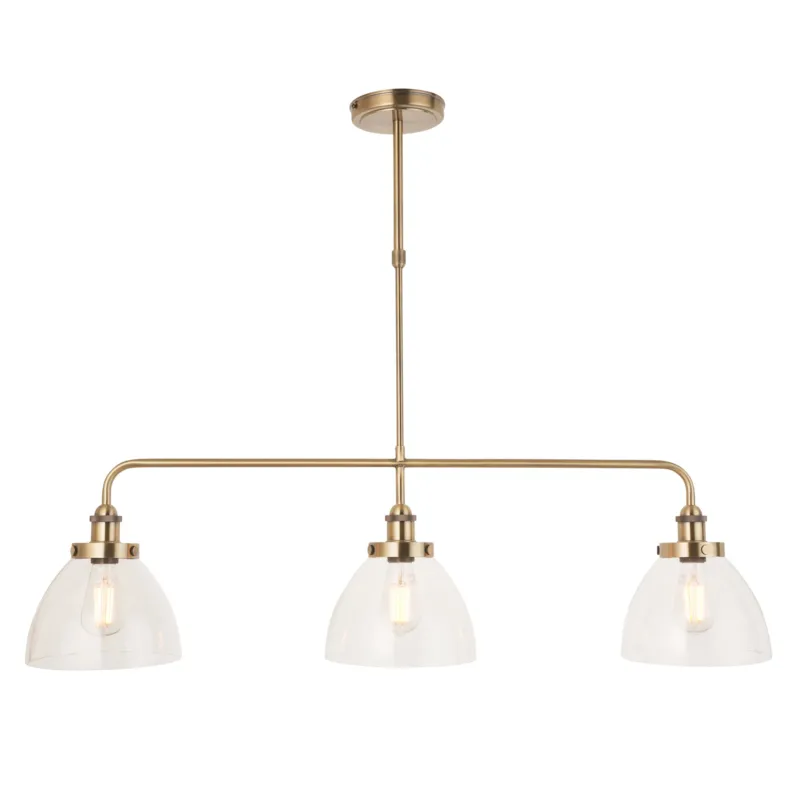 Lampa wisząca mosiężna 3-punktowa z kloszami 103014 z serii Hansen - Endon Lighting Kup teraz