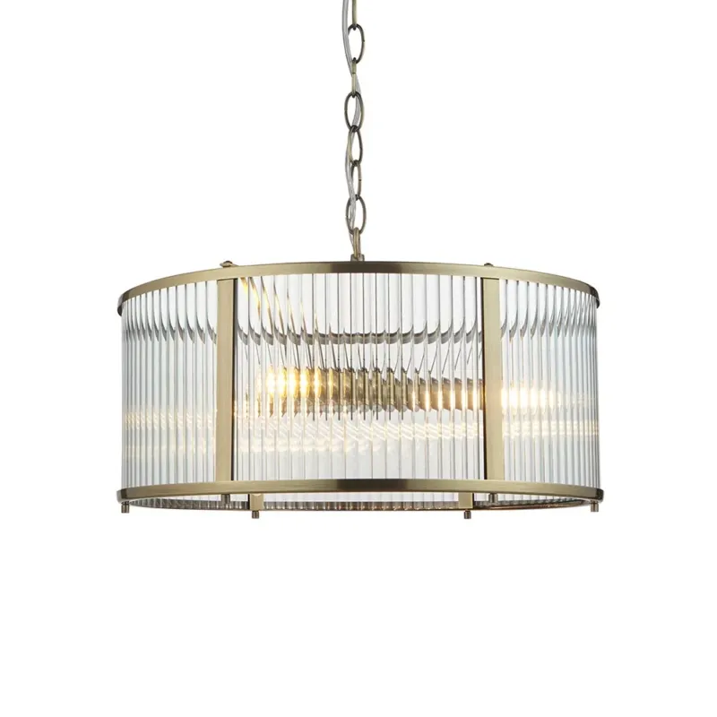 Rabat Lampa wisząca mosiężna szklana 3-punktowa 106282 z serii Ridgeton - Endon Lighting