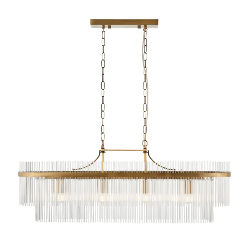 Nowość Lampa wisząca mosiężna szklana 4-punktowa 112573 z serii Marietta - Endon Lighting
