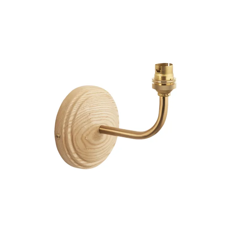 Premium Kinkiet ścienny drewniany z mosiężnym ramieniem 115076 z serii Wood Arc - Endon Lighting