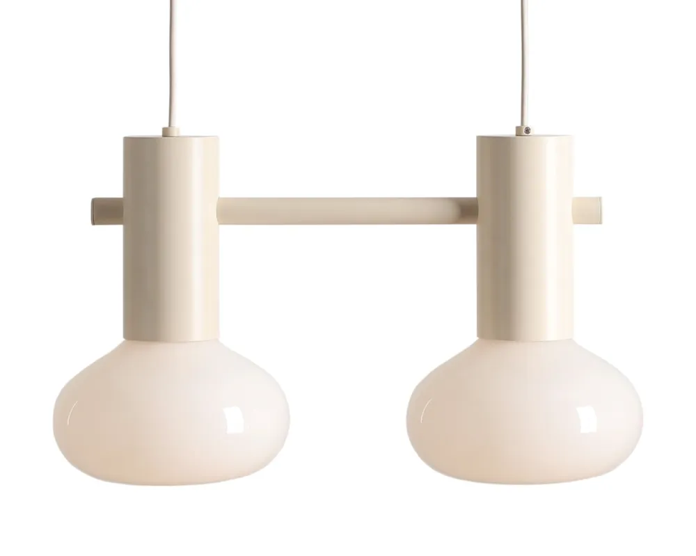 Zamów teraz Aldex Lampa wisząca kremowa metalowa szklana 2-punktowa 7000H9_S z serii FLO