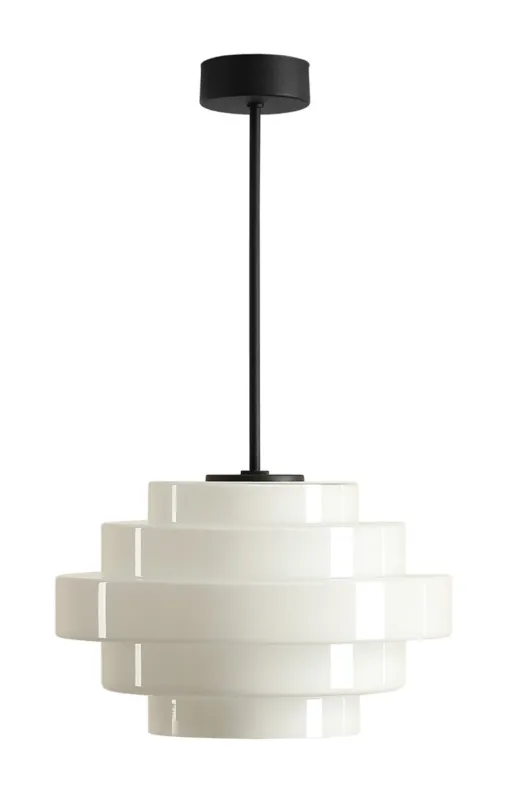 Aldex Plafon metalowy czarno-biały szklany 28cm 9000PL_G1_S z serii FILO MILKY Tani