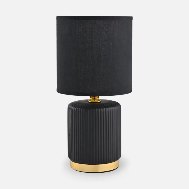 Lampa stołowa nocna czarno złota HS8720-BL - Zuma Line Dostępne od ręki