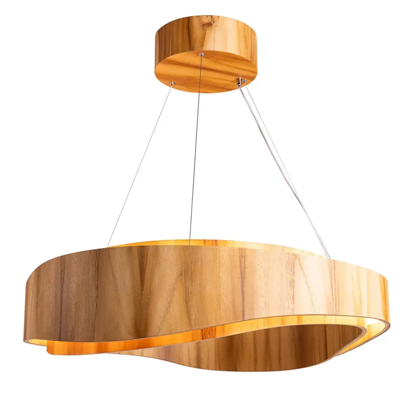 Duża lampa wisząca LED Horizon QN-HORIZON-RING-LED-80-TEAK - Quintiesse Tylko do końca tygodnia