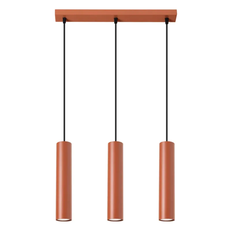 Lampa wisząca LAGOS 3L ochra czerwona SL.1491 - Sollux Super okazja