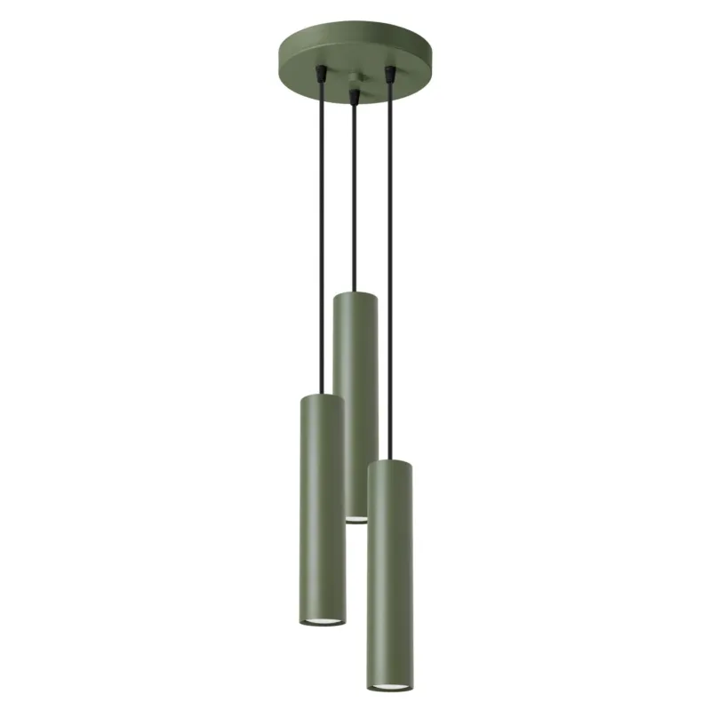 Wysoka jakość Lampa wisząca LAGOS 3P zielona oliwka SL.1487 - Sollux