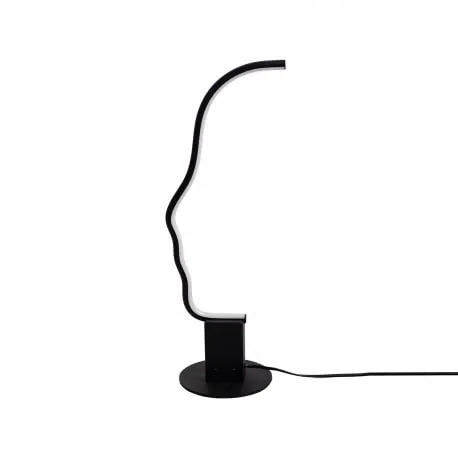 Azzardo Lampa stołowa aluminiowa czarna LED 51cm AZ5467 z serii FACE TABLE Tylko do końca tygodnia