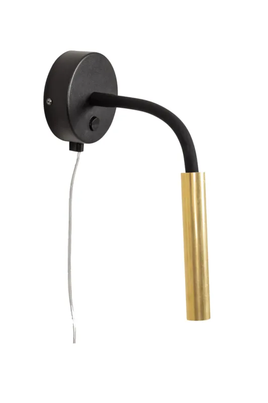 Kinkiet JOLIE Wall 1L Raw Brass/Black 108502 - Markslojd Ostatnia szansa
