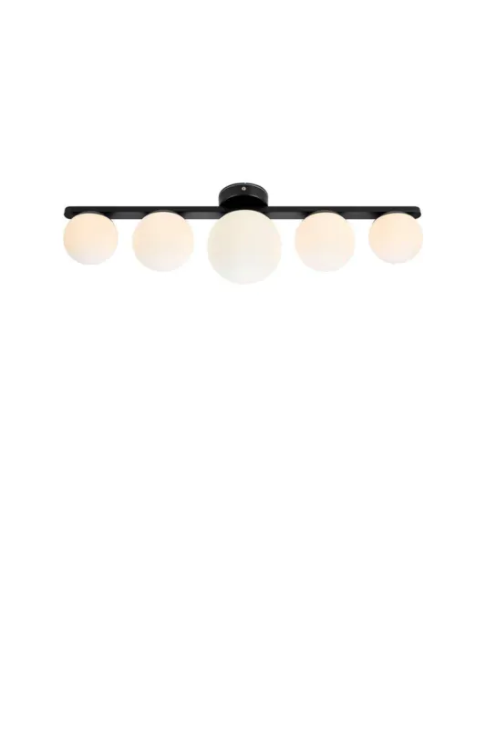 Lampa sufitowa PURO CEILING/WALL 5L BLACK/OPAL IP44 108348 - Markslojd Zamów dziś