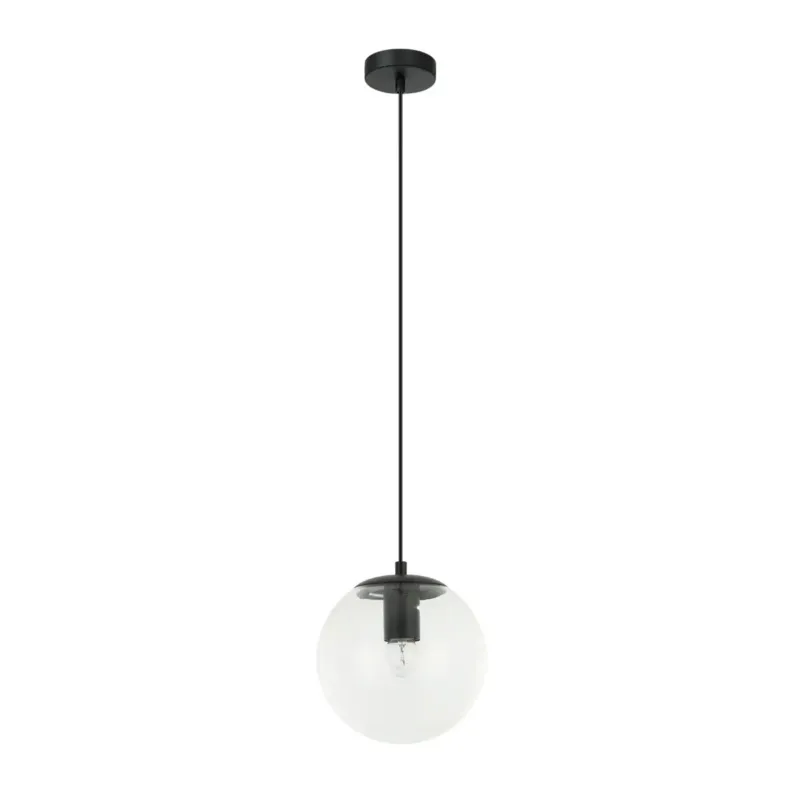 Zamów teraz Lampa wisząca szklana kula czarna 20cm PND-58867-1S-BK z serii Sarpo - Lampy Italux