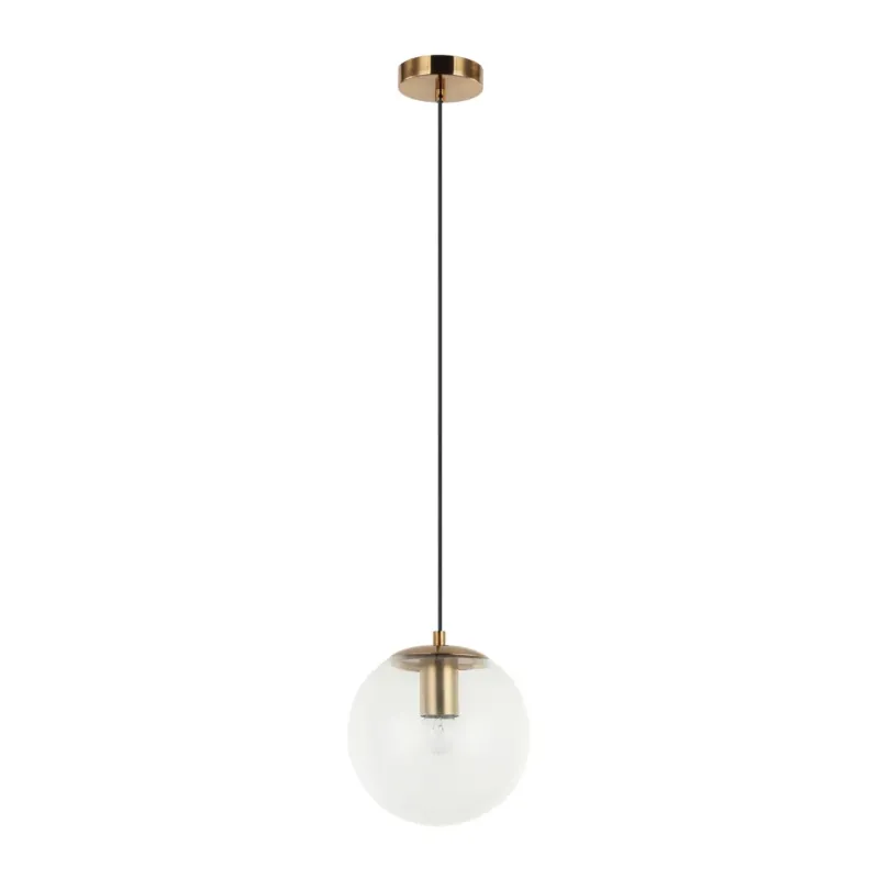 Rabat Lampa wisząca szklana kula mosiężna PND-58867-1S-BK-BRO z serii SARPO - Lampy Italux
