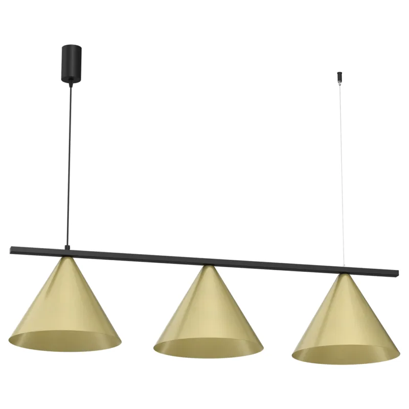 Lampa wisząca CAPITAL CZARNY-ZŁOTY 3XGX53 MLP0937 - Milagro Niska cena