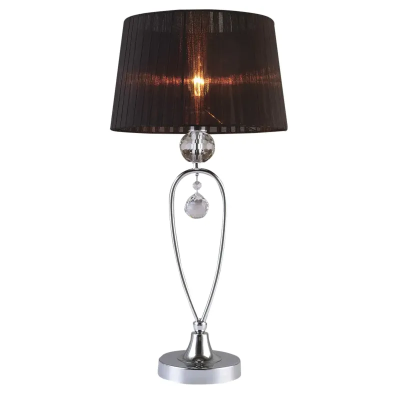 Do wyczerpania zapasów Lampa stołowa czarna z kryształami MTM1637-1BL z serii Vivien - Lampy Italux