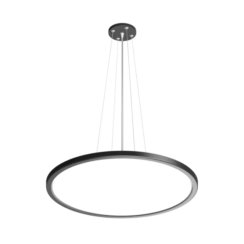 Cena promocyjna Lampa wisząca LED czarna okrągła 48cm PND-72843-480R-36W-BL z serii MANITO - Lampy Italux