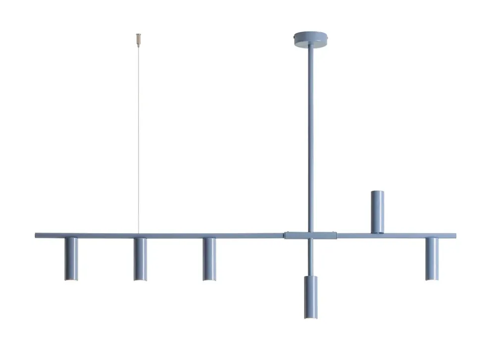 Aldex Lampa wisząca metalowa niebieska 6-punktowa 1104K16 z serii TREVO Dostępne od ręki