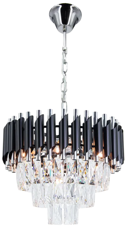 Zamów teraz Żyrandol glamour czarno-chromowany 4-punktowy 6260/4 z serii TOLEDO - Lampy Elem