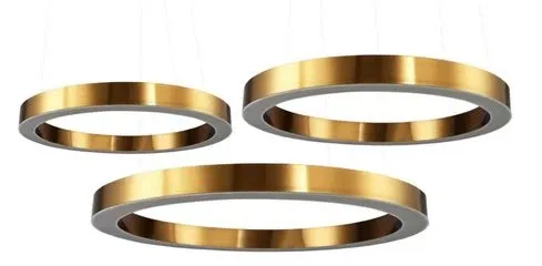 Cena promocyjna Lampa wisząca na pilota CIRCLE 60+60+80 LED mosiądz na 1 podsufitce - ST-8848-60+60+80 brass - Step Into Design
