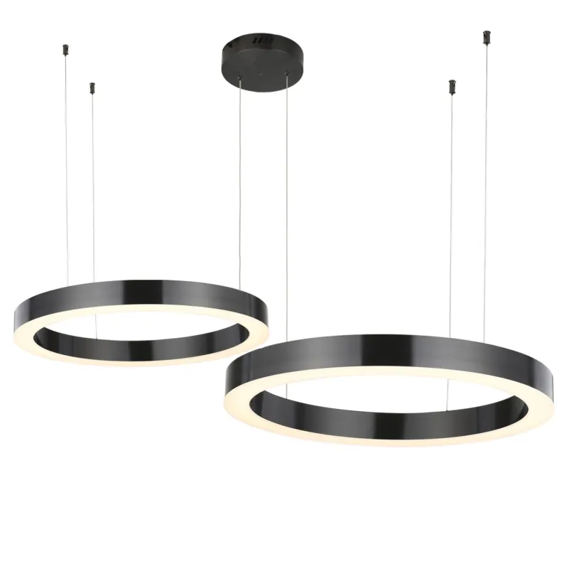 Lampa designerska wisząca na pilota CIRCLE ST-8848-60+80 black - Step Into Design Dodaj do koszyka