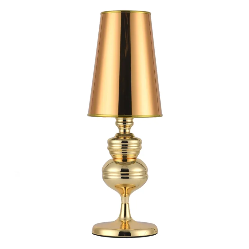 Cena promocyjna Lampa stołowa QUEEN ZŁOTA 18 cm MT-8046-18 gold - Step Into Design