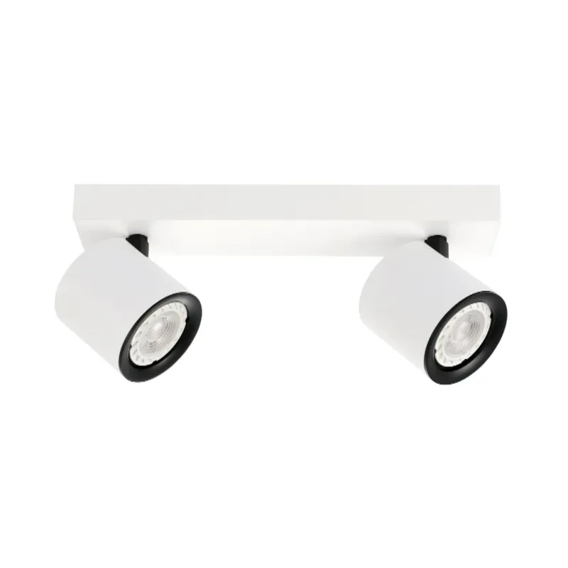 Nie przegap Lampa sufitowa metalowa biało-czarna 2-punktowa SPL-31959-2B-WH z serii Karlota - Lampy Italux