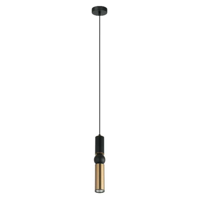 Szybka dostawa Lampa wisząca metalowa czarno-brązowa PND-14290-1-BK-BRO z serii Isidora - Lampy Italux