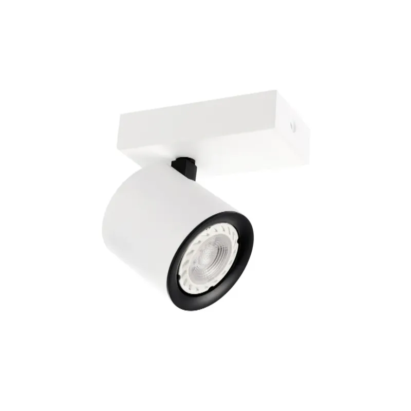 Popularny Reflektor sufitowy metalowy biało-czarny 11cm SPL-31959-1B-WH z serii Karlota - Lampy Italux