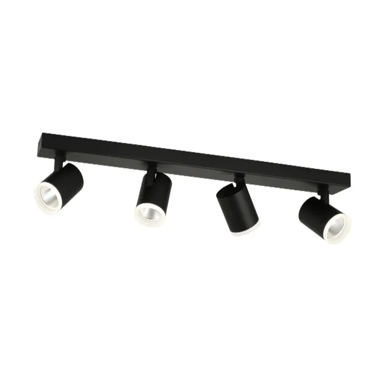 Niska cena Reflektor sufitowy czarny 4-punktowy metalowy SPL-31991-4B-BK z serii HELVIA - Lampy Italux